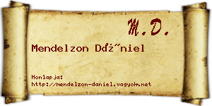 Mendelzon Dániel névjegykártya